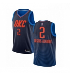 Womens Oklahoma City Thunder 2 Shai Gilgeous Alexander Swingman Navy Blue Basketball Jersey Statement Edition 