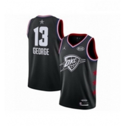 Youth Jordan Oklahoma City Thunder 13 Paul George Swingman Black 2019 All Star Game Basketball Jersey 