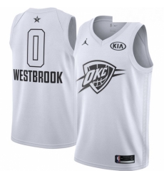 Youth Nike Jordan Oklahoma City Thunder 0 Russell Westbrook Swingman White 2018 All Star Game NBA Jersey