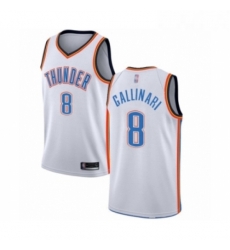 Youth Oklahoma City Thunder 8 Danilo Gallinari Swingman White Basketball Jersey Association Edition 