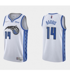 Men Orlando Magic 14 Gary Harris White Stitched Swingman Jersey