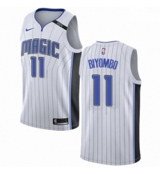 Mens Nike Orlando Magic 11 Bismack Biyombo Swingman NBA Jersey Association Edition