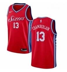 Mens Nike Philadelphia 76ers 13 Wilt Chamberlain Swingman Red Alternate NBA Jersey Statement Edition