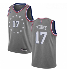 Youth Nike Philadelphia 76ers 17 JJ Redick Swingman Gray NBA Jersey City Edition 