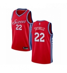 Youth Philadelphia 76ers 22 Mattise Thybulle Swingman Red Basketball Jersey Statement Edition 