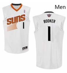 Mens Adidas Phoenix Suns 1 Devin Booker Authentic White Home NBA Jersey