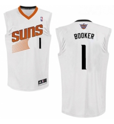 Womens Adidas Phoenix Suns 1 Devin Booker Authentic White Home NBA Jersey