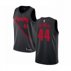 Mens Portland Trail Blazers 44 Mario Hezonja Authentic Black Basketball Jersey 2018 19 City Edition 