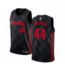 Mens Portland Trail Blazers 44 Mario Hezonja Authentic Black Basketball Jersey City Edition 