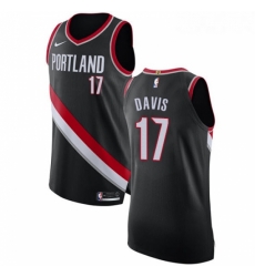 Womens Nike Portland Trail Blazers 17 Ed Davis Authentic Black Road NBA Jersey Icon Edition 