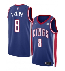 Men Sacramento Kings 8 Zach LaVine Blue 2025 City Edition Stitched Basketball Jersey