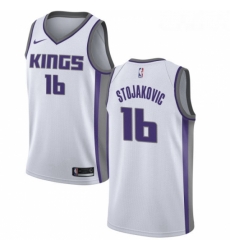 Youth Nike Sacramento Kings 16 Peja Stojakovic Swingman White NBA Jersey Association Edition 