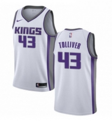 Youth Nike Sacramento Kings 43 Anthony Tolliver Authentic White NBA Jersey Association Edition