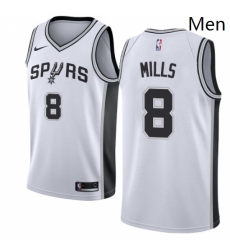 Mens Nike San Antonio Spurs 8 Patty Mills Swingman White Home NBA Jersey Association Edition