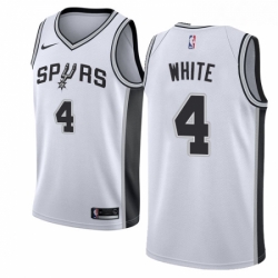 Womens Nike San Antonio Spurs 4 Derrick White Swingman White Home NBA Jersey Association Edition 