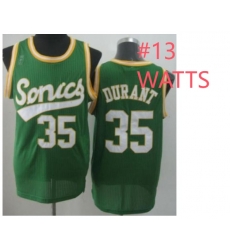 Seattle Supersonic #13 Watts Green Revolution 30 NBA Basketball Jerseys