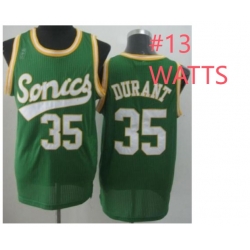 Seattle Supersonic #13 Watts Green Revolution 30 NBA Basketball Jerseys