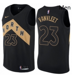 Mens Nike Toronto Raptors 23 Fred VanVleet Swingman Black NBA Jersey City Edition 