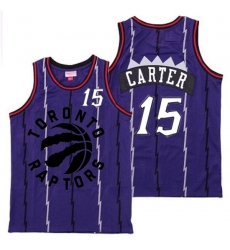 Raptors 15 Vince Carter Purple Retro Jersey 2