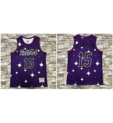 Raptors 15 Vince Carter Purple Star Hardwood Classics Jersey