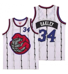 Raptors 34 Charles Oakley White Retro Jersey 1