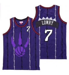 Raptors 7 Kyle Lowry Purple Logo Retro Jersey 6