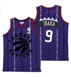 Raptors 9 Serge Ibaka Purple Retro Jersey 4