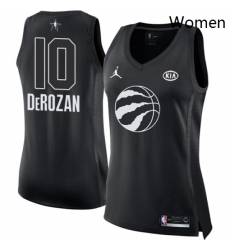 Womens Nike Jordan Toronto Raptors 10 DeMar DeRozan Swingman Black 2018 All Star Game NBA Jersey