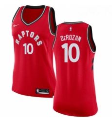 Womens Nike Toronto Raptors 10 DeMar DeRozan Swingman Red Road NBA Jersey Icon Edition