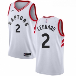 Youth Nike Toronto Raptors 2 Kawhi Leonard Swingman White NBA Jersey Association Edition 