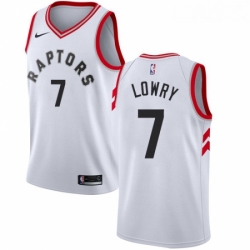 Youth Nike Toronto Raptors 7 Kyle Lowry Swingman White NBA Jersey Association Edition