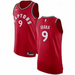 Youth Nike Toronto Raptors 9 Serge Ibaka Authentic Red Road NBA Jersey Icon Edition