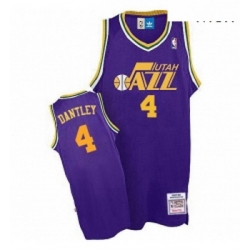 Mens Adidas Utah Jazz 4 Adrian Dantley Authentic Purple Throwback NBA Jersey