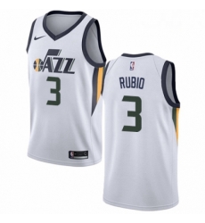 Mens Nike Utah Jazz 3 Ricky Rubio Authentic NBA Jersey Association Edition 