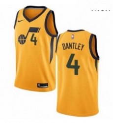 Mens Nike Utah Jazz 4 Adrian Dantley Swingman Gold NBA Jersey Statement Edition