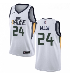 Youth Nike Utah Jazz 24 Grayson Allen Swingman White NBA Jersey Association Edition 