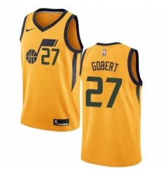 Youth Nike Utah Jazz 27 Rudy Gobert Authentic Gold NBA Jersey Statement Edition