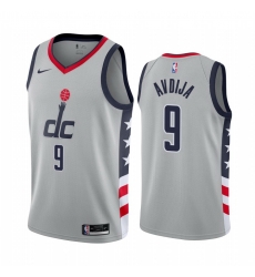 Men Nike Washington Wizards 9 Deni Avdija Gray NBA Swingman 2020 21 City Edition Jersey