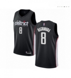 Mens Washington Wizards 8 Rui Hachimura Authentic Black Basketball Jersey City Edition 