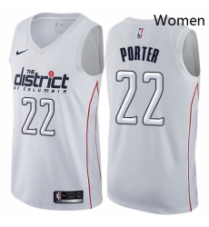 Womens Nike Washington Wizards 22 Otto Porter Swingman White NBA Jersey City Edition 