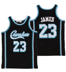 Men Lakers 23 Lebron James Black Crenshaw Editon Jersey