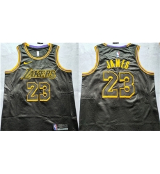 Men Los Angeles Lakers 23 LeBron James Black Stitched Basketball Jersey