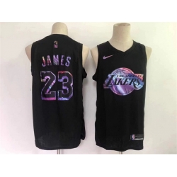 Men Los Angeles Lakers 23 LeBron James Black Stitched Basketball Jersey