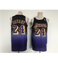 Men Los Angeles Lakers 24 Kobe Bryant Purple Throwback Basketball Jersey