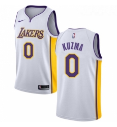 Womens Nike Los Angeles Lakers 0 Kyle Kuzma Swingman White NBA Jersey Association Edition 