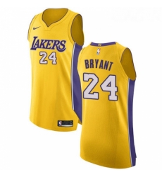 Womens Nike Los Angeles Lakers 24 Kobe Bryant Authentic Gold Home NBA Jersey Icon Edition