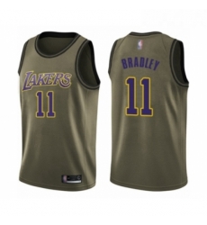 Youth Los Angeles Lakers 11 Avery Bradley Swingman Green Salute to Service Basketball Jersey 