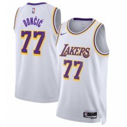 Youth Luka Doncic Los Angeles Lakers Jordan Brand Swingman Jersey Icon Edition White