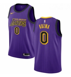 Youth Nike Los Angeles Lakers 0 Kyle Kuzma Swingman Purple NBA Jersey City Edition 