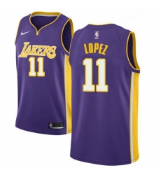 Youth Nike Los Angeles Lakers 11 Brook Lopez Swingman Purple NBA Jersey Statement Edition 